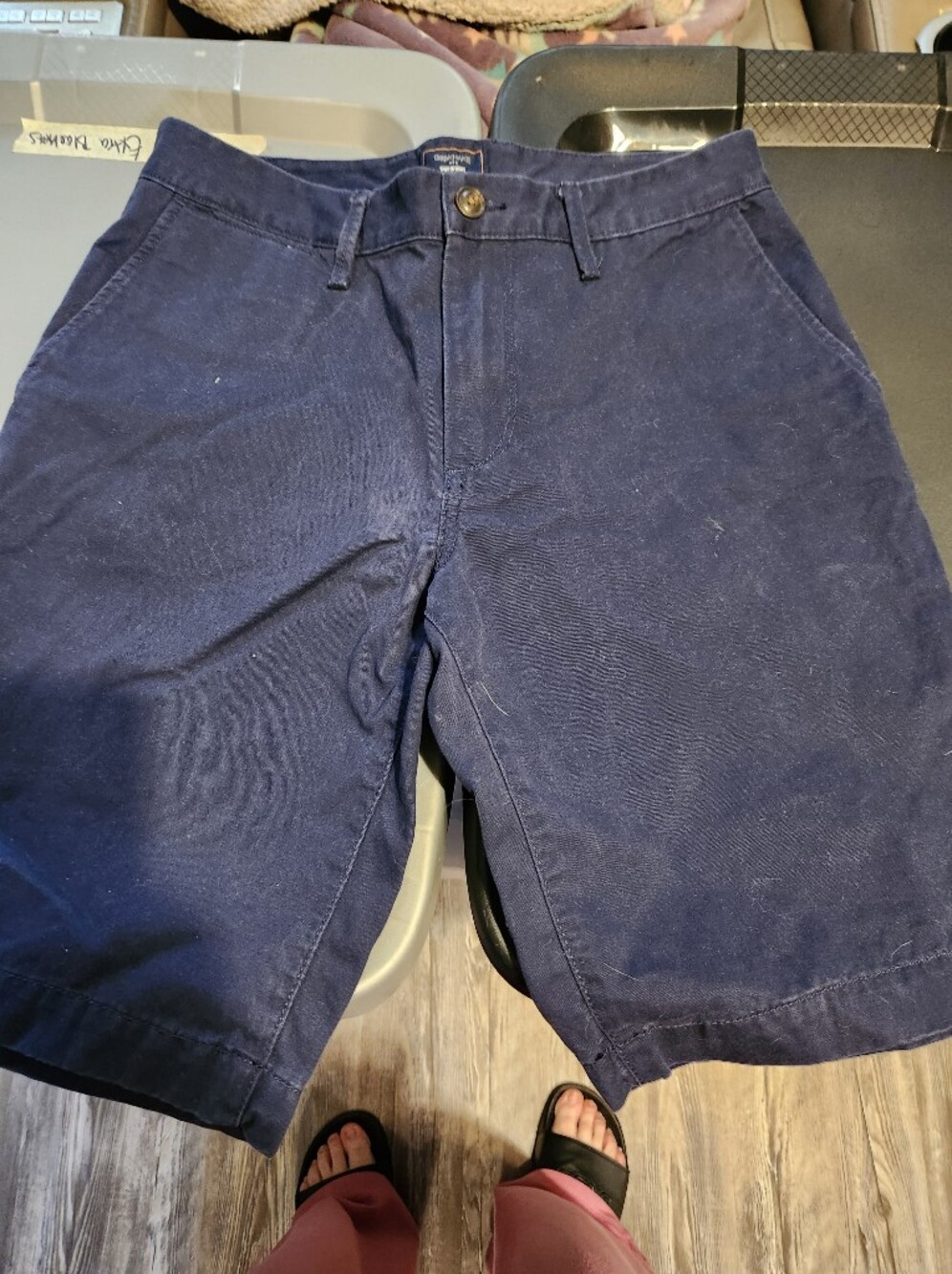 GAP Men's Dark Navy Flat Front Cotton Shorts